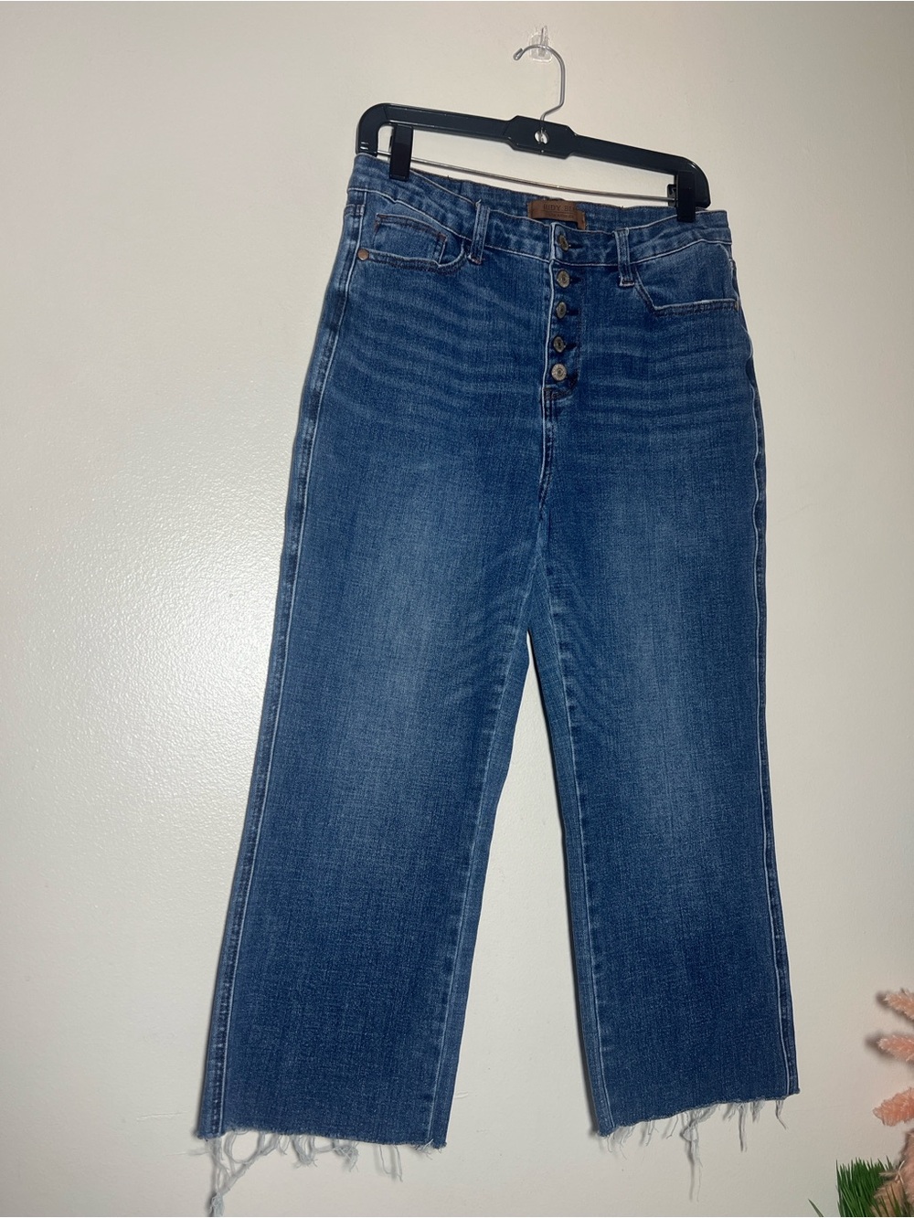 Judy Blue High Rise Button Fly Denim Cropped Jeans 11 / 30